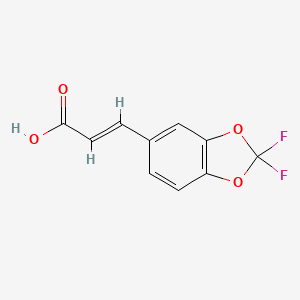 molecular formula C10H6F2O4 B1353555 3-(2,2-Difluoro-1,3-benzodioxol-5-yl)-(2E)-propenoic acid CAS No. 721-13-1