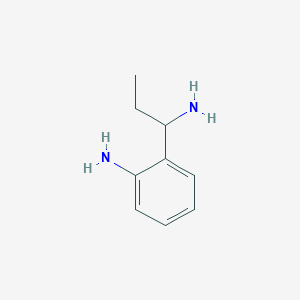 molecular formula C9H14N2 B135357 2-(1-Aminopropyl)aniline CAS No. 133332-53-3