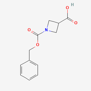 molecular formula C12H13NO4 B1353573 1-Cbz-azetidine-3-carboxylic acid CAS No. 97628-92-7