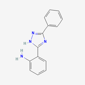 molecular formula C14H12N4 B1353574 2-(3-phenyl-1H-1,2,4-triazol-5-yl)aniline CAS No. 25518-15-4