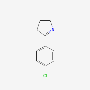 molecular formula C10H10ClN B1353594 5-(4-Chlorophenyl)-3,4-dihydro-2H-pyrrole CAS No. 22217-78-3