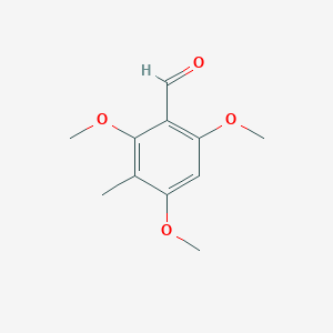 molecular formula C11H14O4 B1353596 2,4,6-三甲氧基-3-甲基苯甲醛 CAS No. 81574-58-5