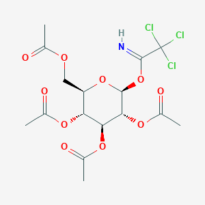 molecular formula C16H20Cl3NO10 B1353607 2,3,4,6-Tetra-O-acetyl-b-D-glucopyranosyl trichloroacetimidate CAS No. 92052-29-4