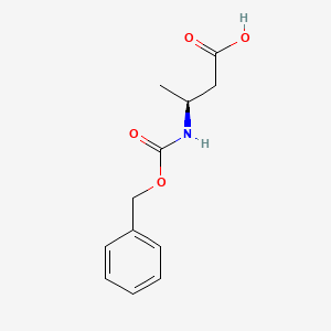molecular formula C12H15NO4 B1353614 (S)-3-(((Benzyloxy)carbonyl)amino)butanoic acid CAS No. 83509-88-0