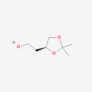 molecular formula C7H14O3 B1353619 (S)-2-(2,2-Dimethyl-1,3-dioxolan-4-yl)ethanol CAS No. 32233-43-5
