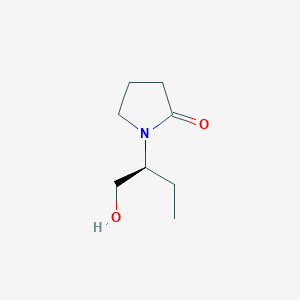 molecular formula C8H15NO2 B135362 1-[(1S)-1-(Hydroxymethyl)propyl]-2-pyrrolidinone CAS No. 909566-58-1