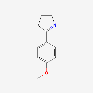 molecular formula C11H13NO B1353622 5-(4-Methoxyphenyl)-3,4-dihydro-2H-pyrrole CAS No. 22217-80-7