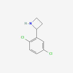 molecular formula C9H9Cl2N B13536311 2-(2,5-Dichlorophenyl)azetidine 