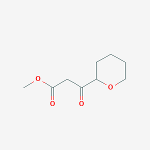 molecular formula C9H14O4 B13536339 Methyl 3-(oxan-2-yl)-3-oxopropanoate 