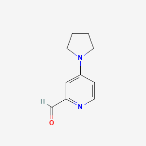 molecular formula C10H12N2O B1353644 4-(Pyrrolidin-1-yl)picolinaldehyde CAS No. 184304-16-3