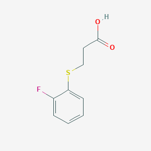 molecular formula C9H9FO2S B1353648 3-[(2-Fluorophenyl)thio]propanoic acid 
