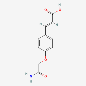 molecular formula C11H11NO4 B1353653 (2E)-3-[4-(2-amino-2-oxoethoxy)phenyl]acrylic acid CAS No. 873811-55-3