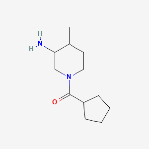 molecular formula C12H22N2O B13536568 (3-Amino-4-methylpiperidin-1-yl)(cyclopentyl)methanone 