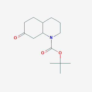 molecular formula C14H23NO3 B13536576 tert-Butyl 7-oxo-octahydroquinoline-1(2H)-carboxylate 