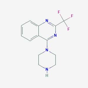 molecular formula C13H13F3N4 B1353659 4-Piperazino-2-(trifluoromethyl)quinazoline CAS No. 401567-99-5