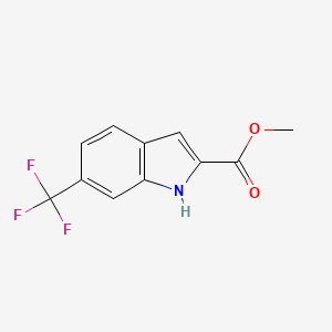 molecular formula C11H8F3NO2 B1353665 methyl 6-(trifluoromethyl)-1H-indole-2-carboxylate CAS No. 887360-34-1