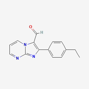 molecular formula C15H13N3O B1353668 2-(4-Ethylphenyl)imidazo[1,2-a]pyrimidine-3-carbaldehyde CAS No. 887360-52-3