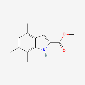 molecular formula C13H15NO2 B1353669 methyl 4,6,7-trimethyl-1H-indole-2-carboxylate CAS No. 900640-50-8