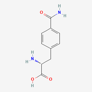 molecular formula C10H12N2O3 B1353670 (R)-2-Amino-3-(4-carbamoylphenyl)propanoic acid CAS No. 1217609-39-6