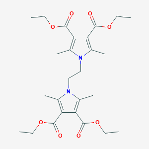 molecular formula C26H36N2O8 B135368 Tetraethyl 1,1'-ethylenebis(2,5-dimethyl-1H-pyrrole-3,4-dicarboxylate) CAS No. 131970-78-0