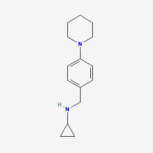 B1353686 N-(4-piperidin-1-ylbenzyl)cyclopropanamine CAS No. 857283-76-2
