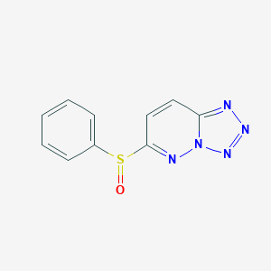 molecular formula C10H7N5OS B135369 6-(Benzenesulfinyl)tetrazolo[1,5-b]pyridazine CAS No. 62645-28-7