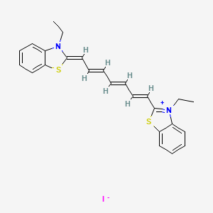 molecular formula C25H25IN2S2 B1353693 3-Ethyl-2-(7-(3-ethylbenzo[d]thiazol-2(3H)-ylidene)hepta-1,3,5-trien-1-yl)benzo[d]thiazol-3-ium iodide CAS No. 3071-70-3