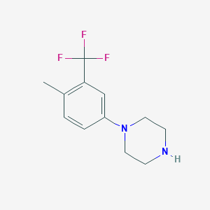 molecular formula C12H15F3N2 B13537086 1-(4-Methyl-3-(trifluoromethyl)phenyl)piperazine 