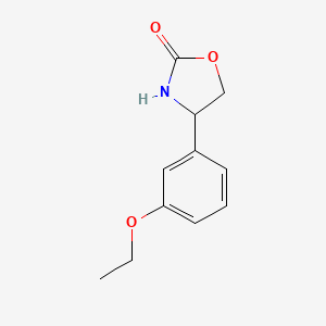 molecular formula C11H13NO3 B13537088 4-(3-Ethoxyphenyl)oxazolidin-2-one 