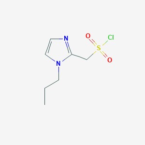 molecular formula C7H11ClN2O2S B13537094 (1-Propyl-1h-imidazol-2-yl)methanesulfonyl chloride 