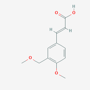 molecular formula C12H14O4 B1353733 (2E)-3-[4-Methoxy-3-(methoxymethyl)phenyl]-acrylic acid CAS No. 893733-63-6