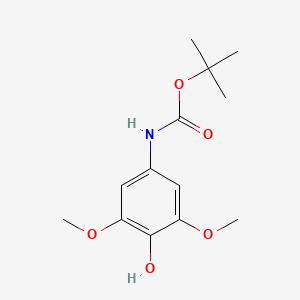molecular formula C13H19NO5 B13537344 tert-butylN-(4-hydroxy-3,5-dimethoxyphenyl)carbamate 