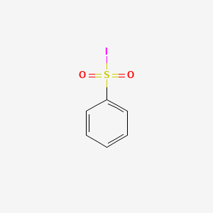 molecular formula C6H5IO2S B13537377 Benzenesulfonyl iodide 