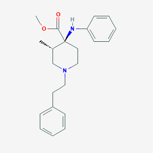 molecular formula C22H28N2O2 B135375 Methyl cis-(+)-3-methyl-1-phenethyl-4-(phenylamino)piperidine-4-carboxylate CAS No. 61380-35-6