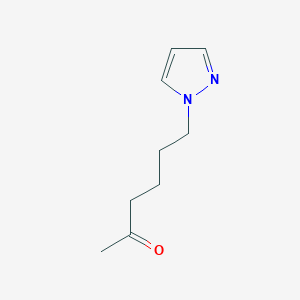 molecular formula C9H14N2O B13537500 6-(1h-Pyrazol-1-yl)hexan-2-one 