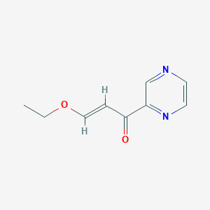 molecular formula C9H10N2O2 B13537533 3-Ethoxy-1-(pyrazin-2-yl)prop-2-en-1-one 