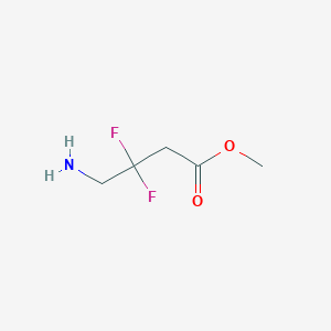 molecular formula C5H9F2NO2 B13537552 Methyl 4-amino-3,3-difluorobutanoate 