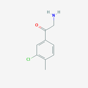 molecular formula C9H10ClNO B13537591 2-Amino-1-(3-chloro-4-methylphenyl)ethan-1-one 