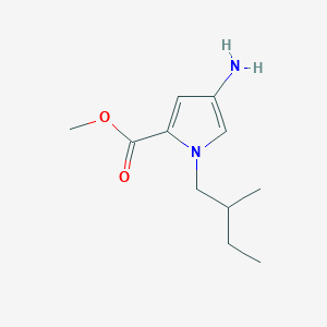 molecular formula C11H18N2O2 B13537675 Methyl 4-amino-1-(2-methylbutyl)-1h-pyrrole-2-carboxylate 