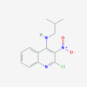molecular formula C13H14ClN3O2 B1353768 2-chloro-N-isobutyl-3-nitroquinolin-4-amine CAS No. 133860-75-0
