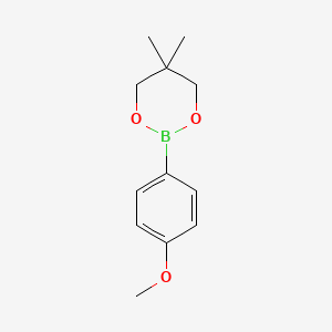 molecular formula C12H17BO3 B1353777 2-(4-Methoxyphenyl)-5,5-dimethyl-1,3,2-dioxaborinane CAS No. 213596-33-9