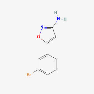 molecular formula C9H7BrN2O B13537970 5-(3-Bromophenyl)isoxazol-3-amine 