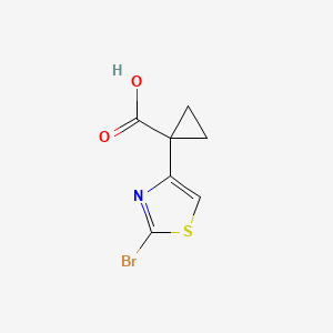 molecular formula C7H6BrNO2S B13538065 1-(2-Bromothiazol-4-yl)cyclopropane-1-carboxylic acid 