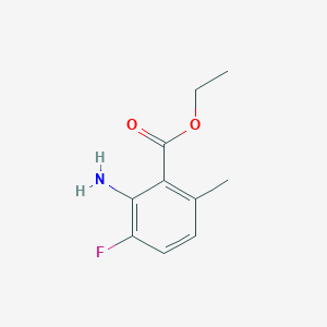 molecular formula C10H12FNO2 B13538297 Ethyl 2-amino-3-fluoro-6-methylbenzoate 