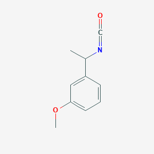 molecular formula C10H11NO2 B13538418 1-(1-Isocyanatoethyl)-3-methoxybenzene 