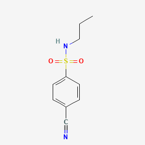 molecular formula C10H12N2O2S B13538549 4-cyano-N-propylbenzenesulfonamide 