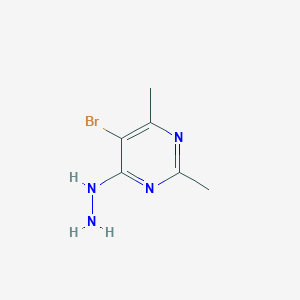 molecular formula C6H9BrN4 B1353855 5-Bromo-4-hydrazinyl-2,6-dimethylpyrimidine CAS No. 69696-36-2
