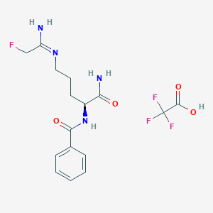 molecular formula C16H20F4N4O4 B135386 F-Amidine (trifluoroacetate salt) CAS No. 877617-46-4