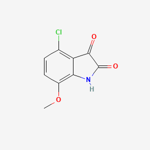 molecular formula C9H6ClNO3 B1353862 4-氯-7-甲氧基吲哚啉-2,3-二酮 CAS No. 60706-07-2
