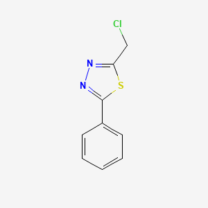 molecular formula C9H7ClN2S B1353866 2-(Chloromethyl)-5-phenyl-1,3,4-thiadiazole CAS No. 70390-94-2